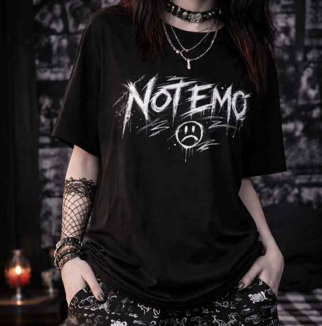 Not Emo T‑Shirt — 'Still Not Fixed' (NOT EMO Collection)